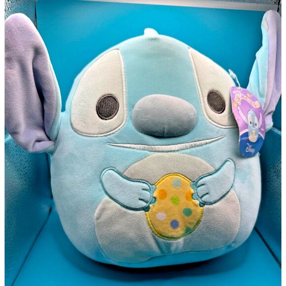 Squishmallow Disney 10” Easter Plush Stich Holding A Spotted Egg - NWT - Picture 1 of 3